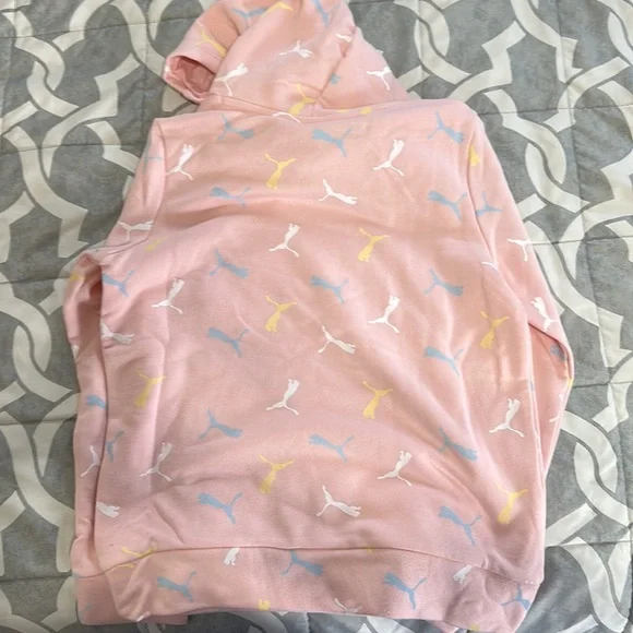 Kids pink puma hoodie - Picture 2 of 3